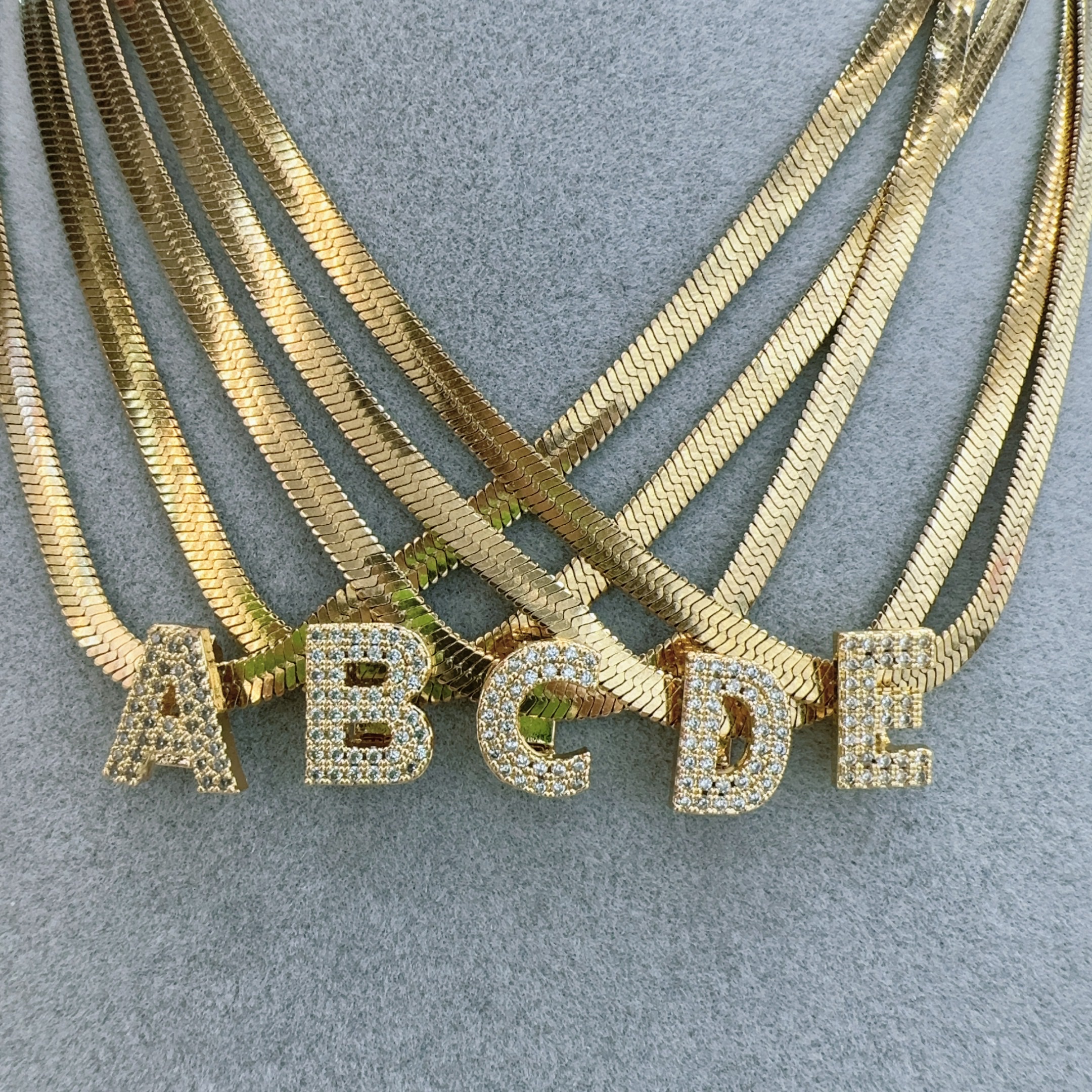 不锈钢 26字母项链 可开口可替换