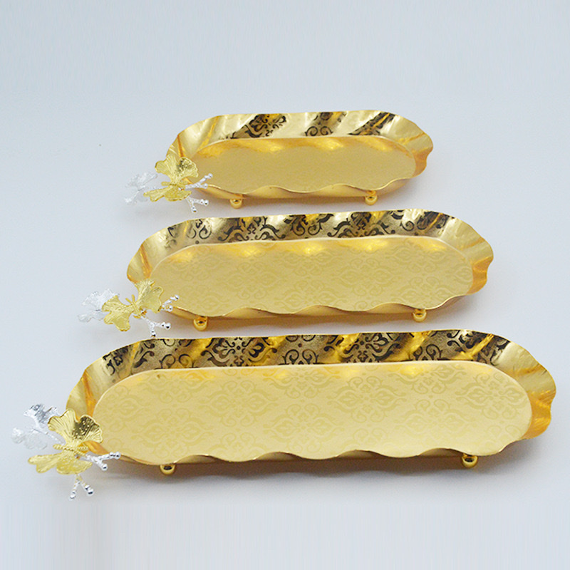 Metal fruit tray, retro hotel nut snack towel tray, multi-purpose European classical style storage tray Application Scenario