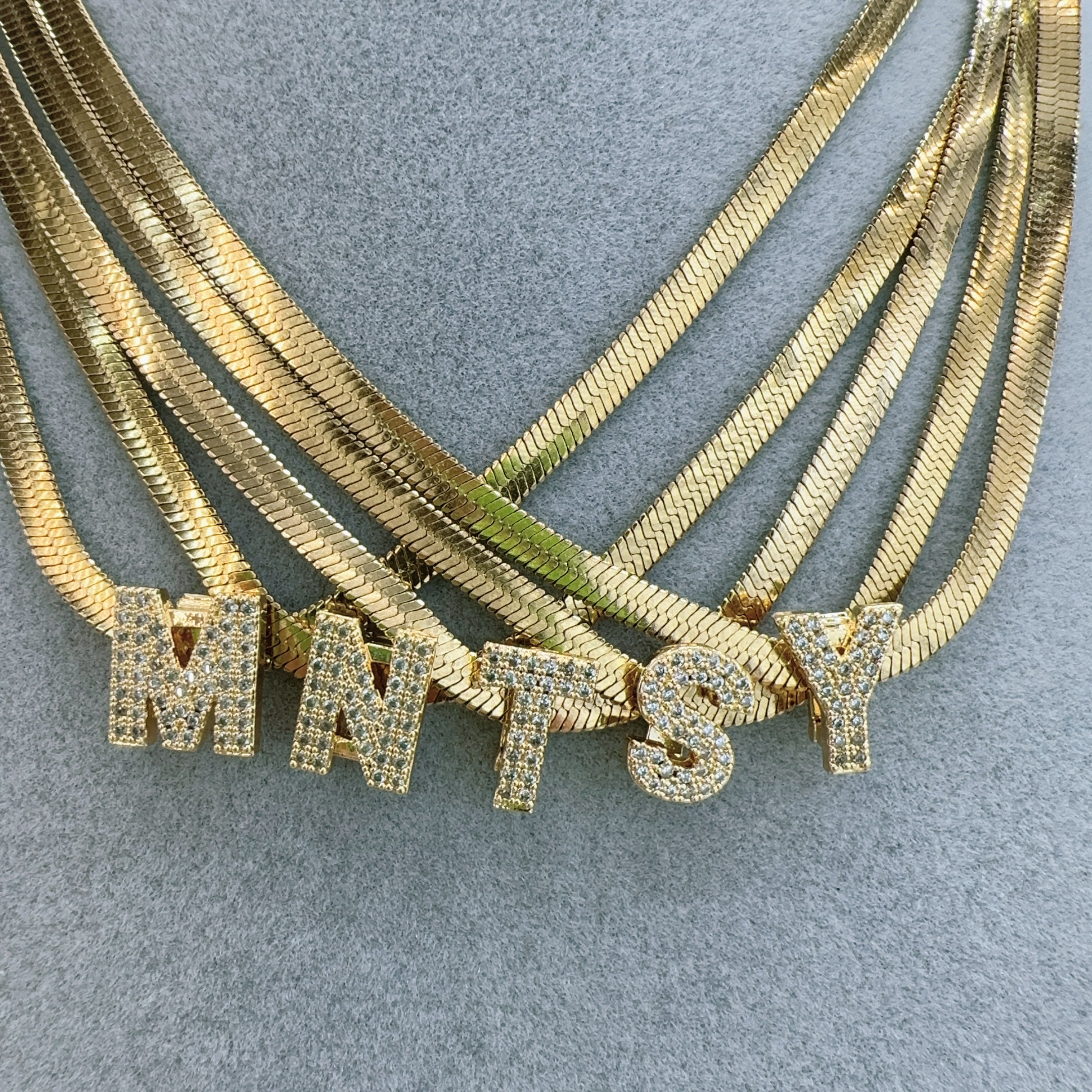 不锈钢 26字母项链 可开口可替换细节图