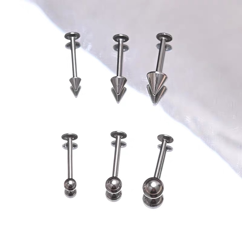 316L钛钢唇钉耳骨钉平底直钉唇钉替换钉酒窝钉防过敏唇钉欧美风潮流饰品细节图