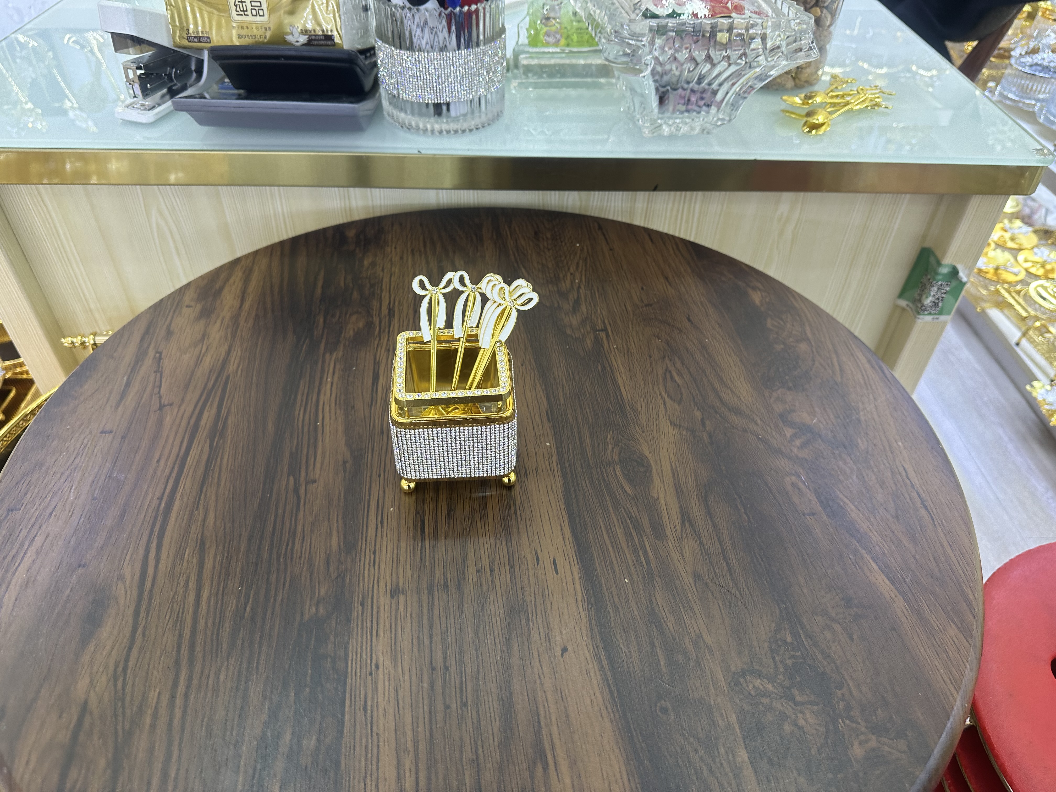 喜马拉雅盐色手工玻璃制品 琥珀色花瓶花盆 玻璃工艺品 独特设计 艺术收藏品玻璃工艺品