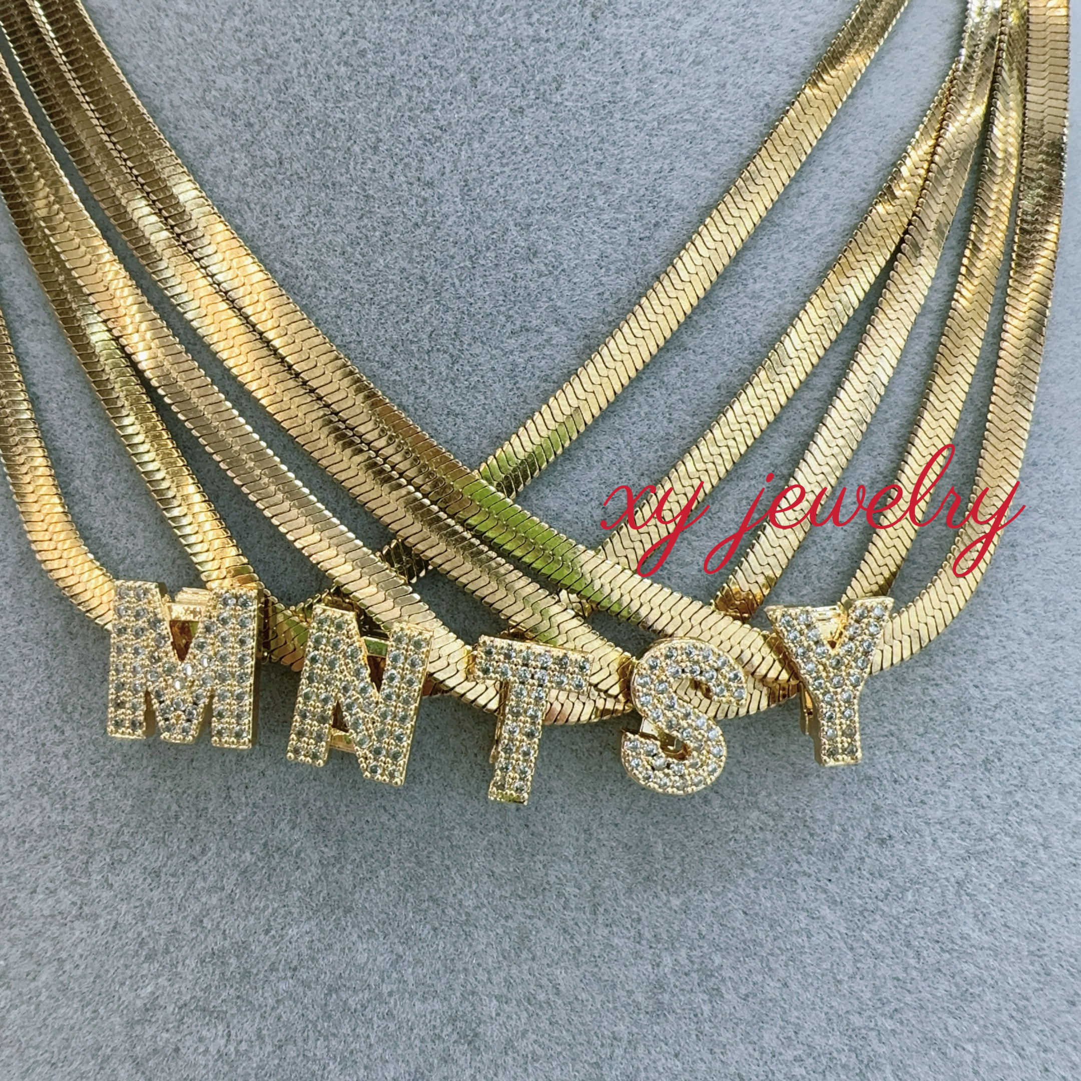 不锈钢 26字母项链 可开口可替换详情图2