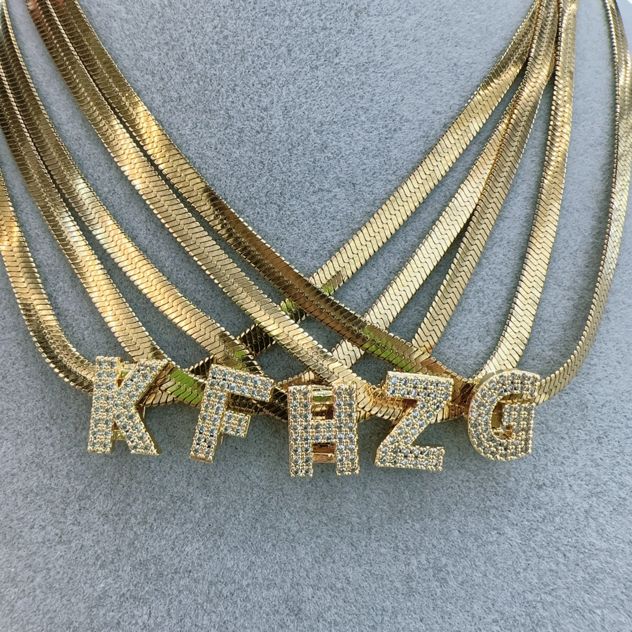 不锈钢 26字母项链 可开口可替换产品图