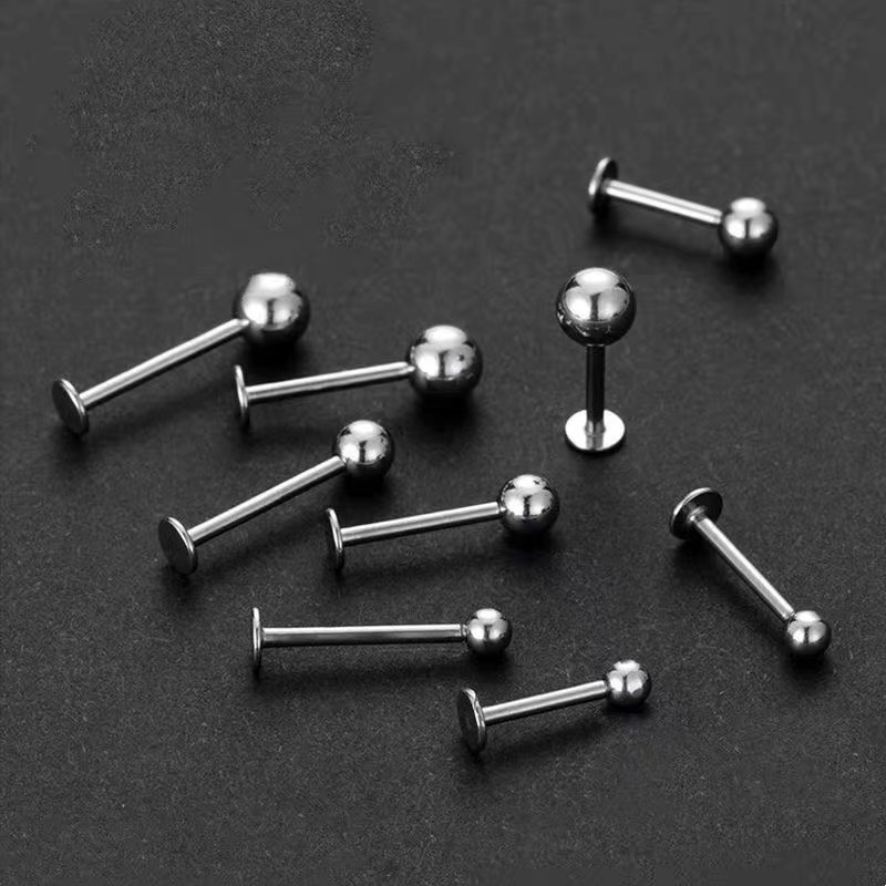 316L钛钢唇钉耳骨钉平底直钉唇钉替换钉酒窝钉防过敏唇钉欧美风潮流饰品详情图2