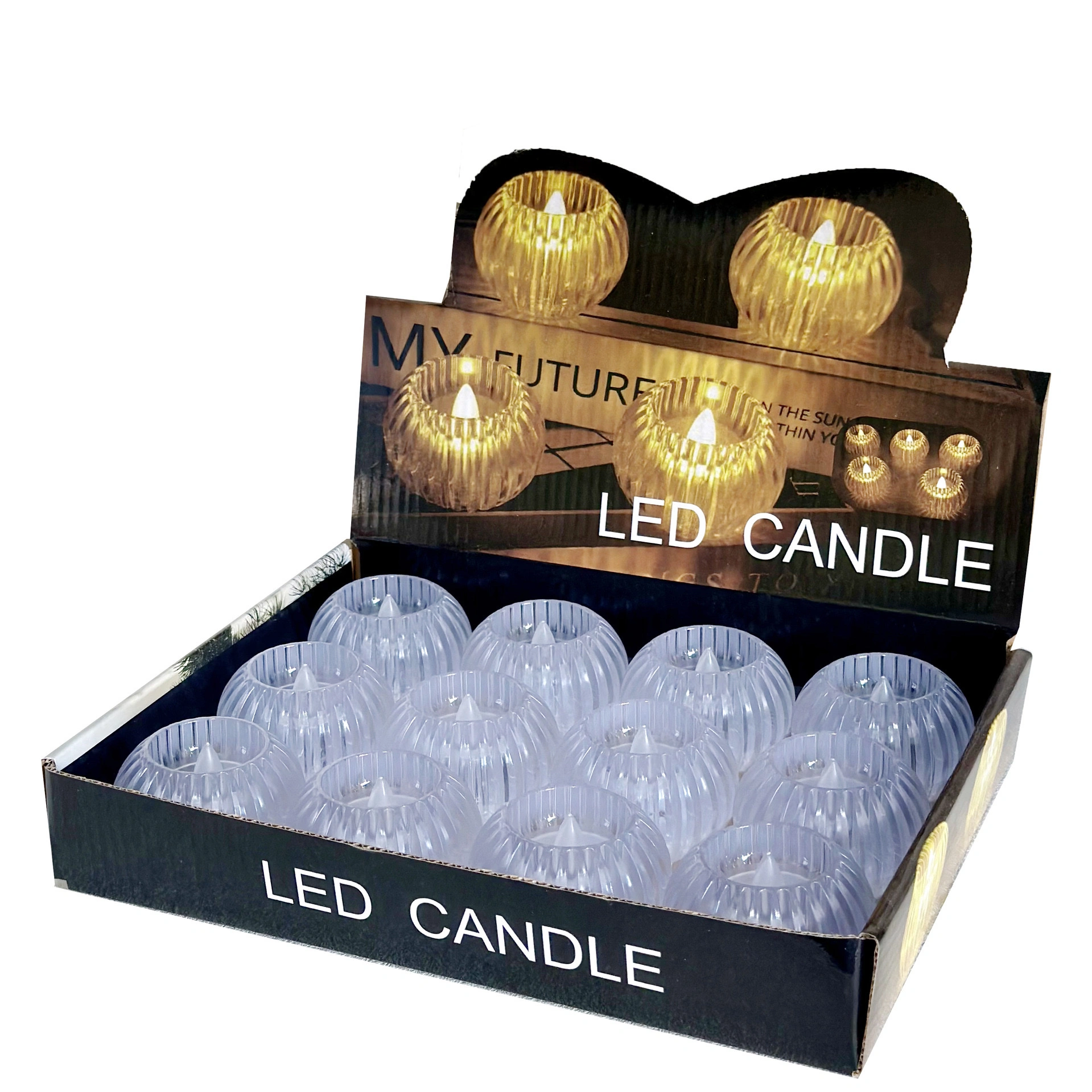 Acrylic transparent crystal candle, electronic tea wax lamp, Halloween atmosphere decoration, LED small candle, mini night light detail image 5