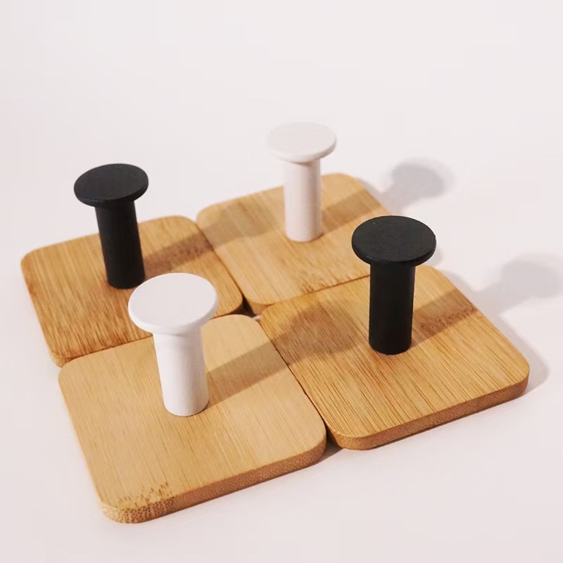 木材质无痕挂钩 粘钩设计方便实用 适用于书包挂钩 收纳整理更方便详情图6