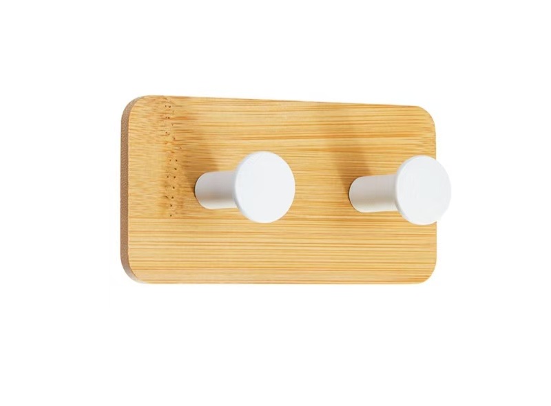 Solid wood wall hangers for the entrance foyer, wall hooks for the entrance foyer, no need to drill holes for placing items after entering the house, and adhesive hooks details Picture