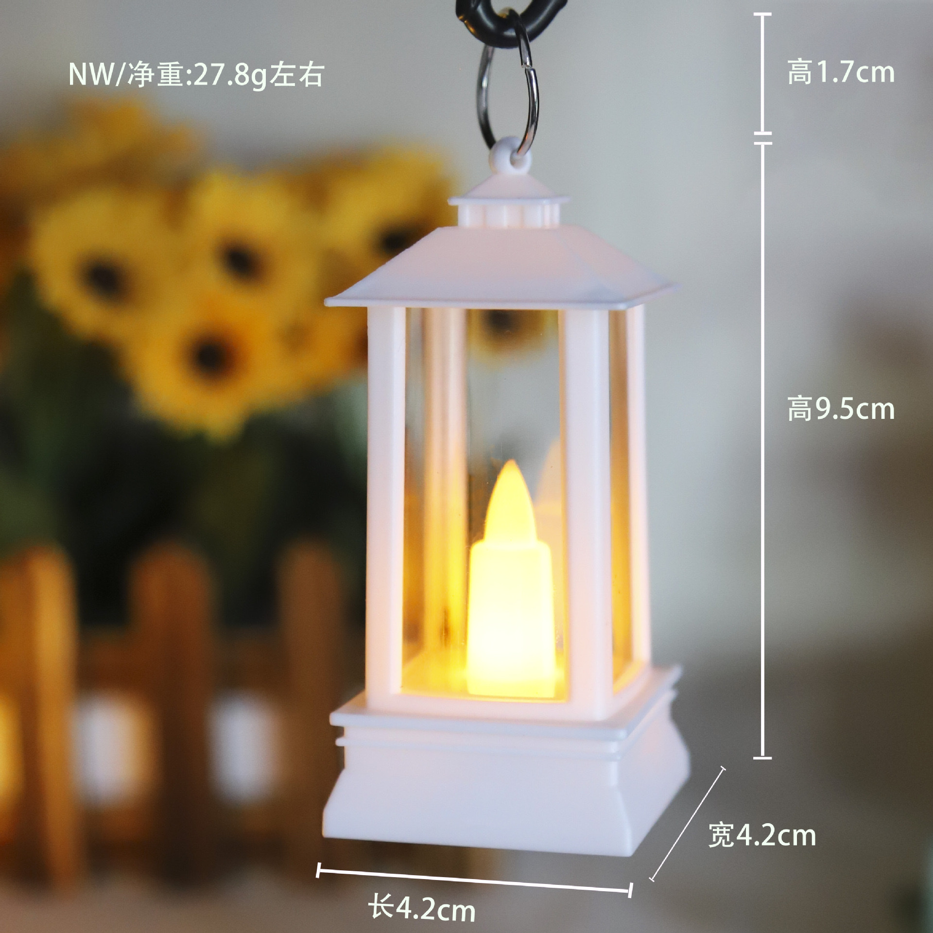 Wholesale of European-style small horse lanterns, retro oil, Halloween mini wind lanterns, electronic candles, atmosphere lights, night lights and ornaments detail image 3