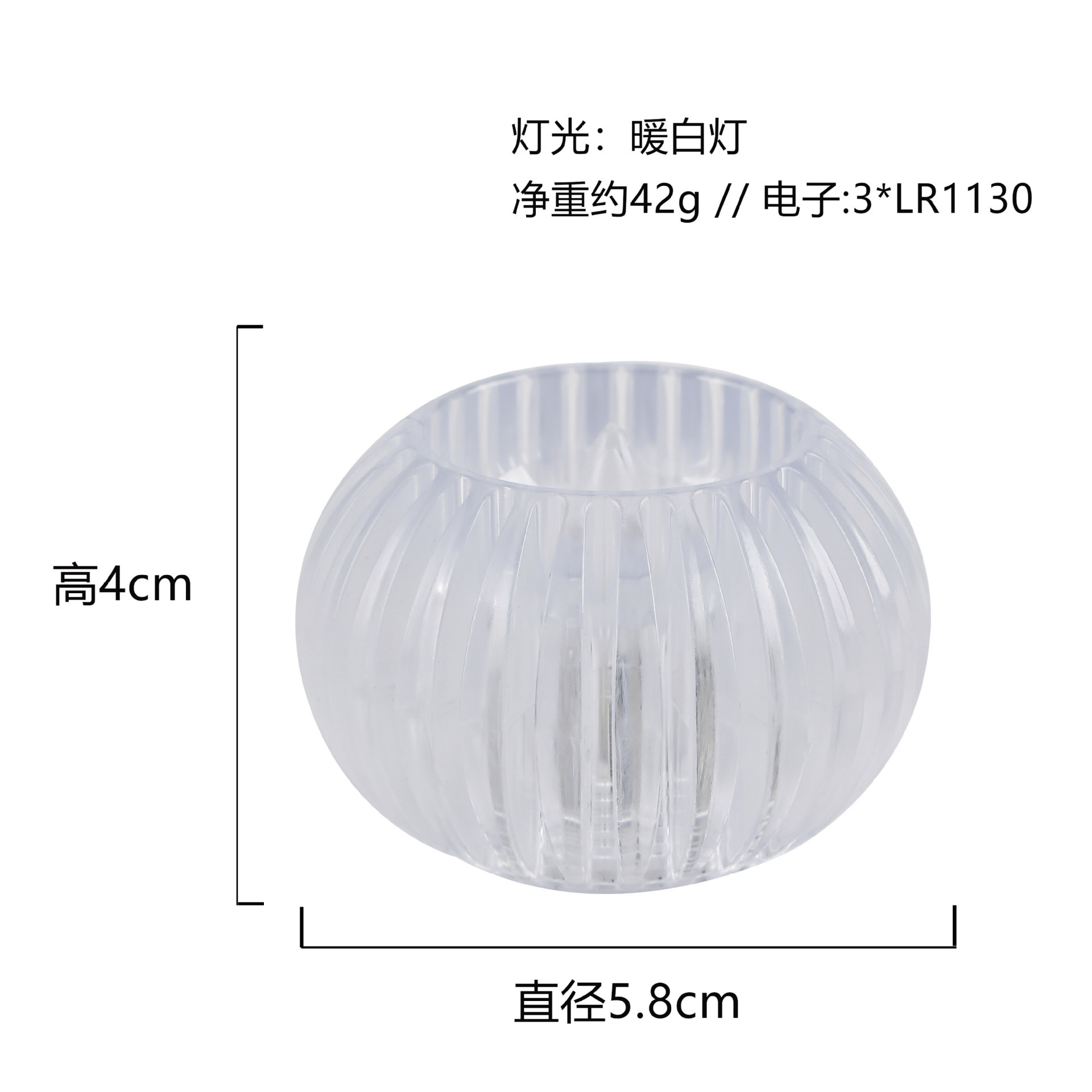 Acrylic transparent crystal candle, electronic tea wax lamp, Halloween atmosphere decoration, LED small candle, mini night light Application Scenario