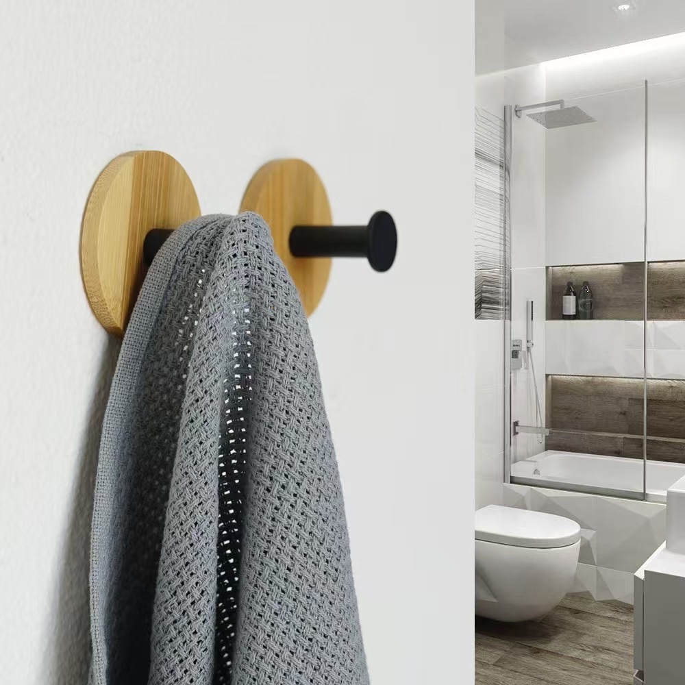 木材质无痕挂钩 粘钩设计方便实用 适用于书包挂钩 收纳整理更方便详情图2