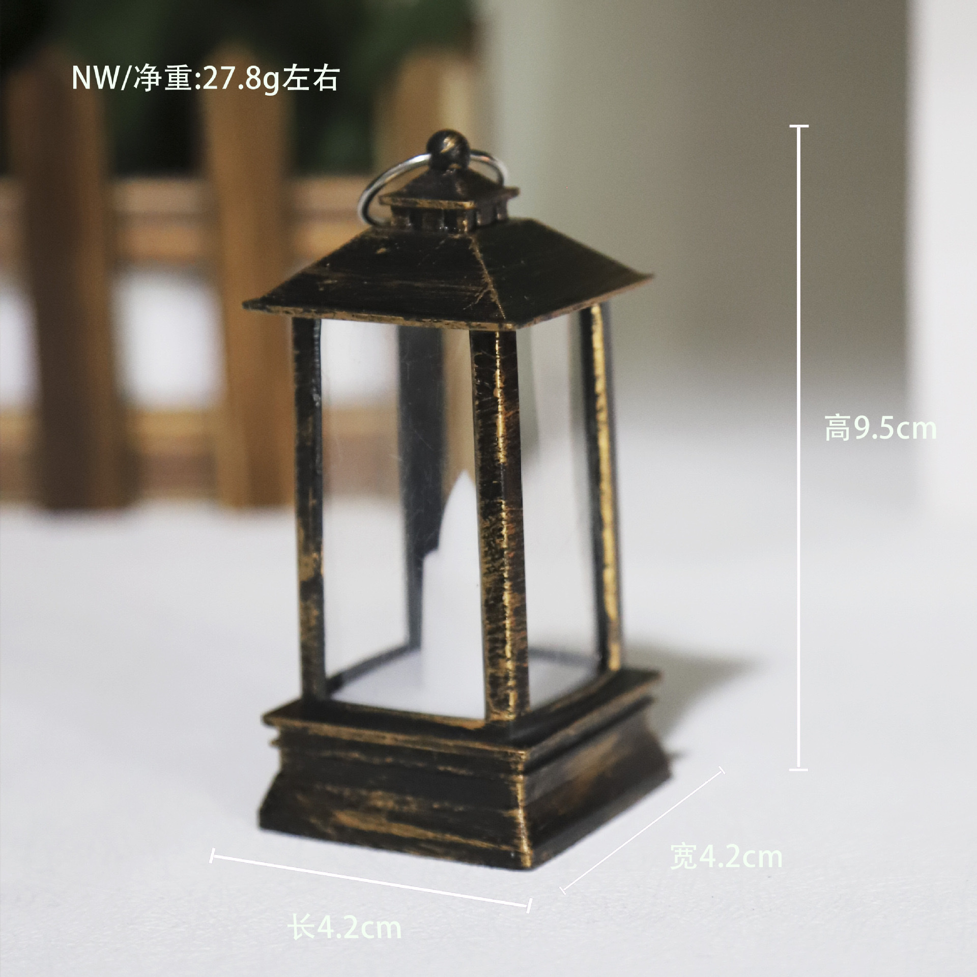 Wholesale of European-style small horse lanterns, retro oil, Halloween mini wind lanterns, electronic candles, atmosphere lights, night lights and ornaments detail image 5