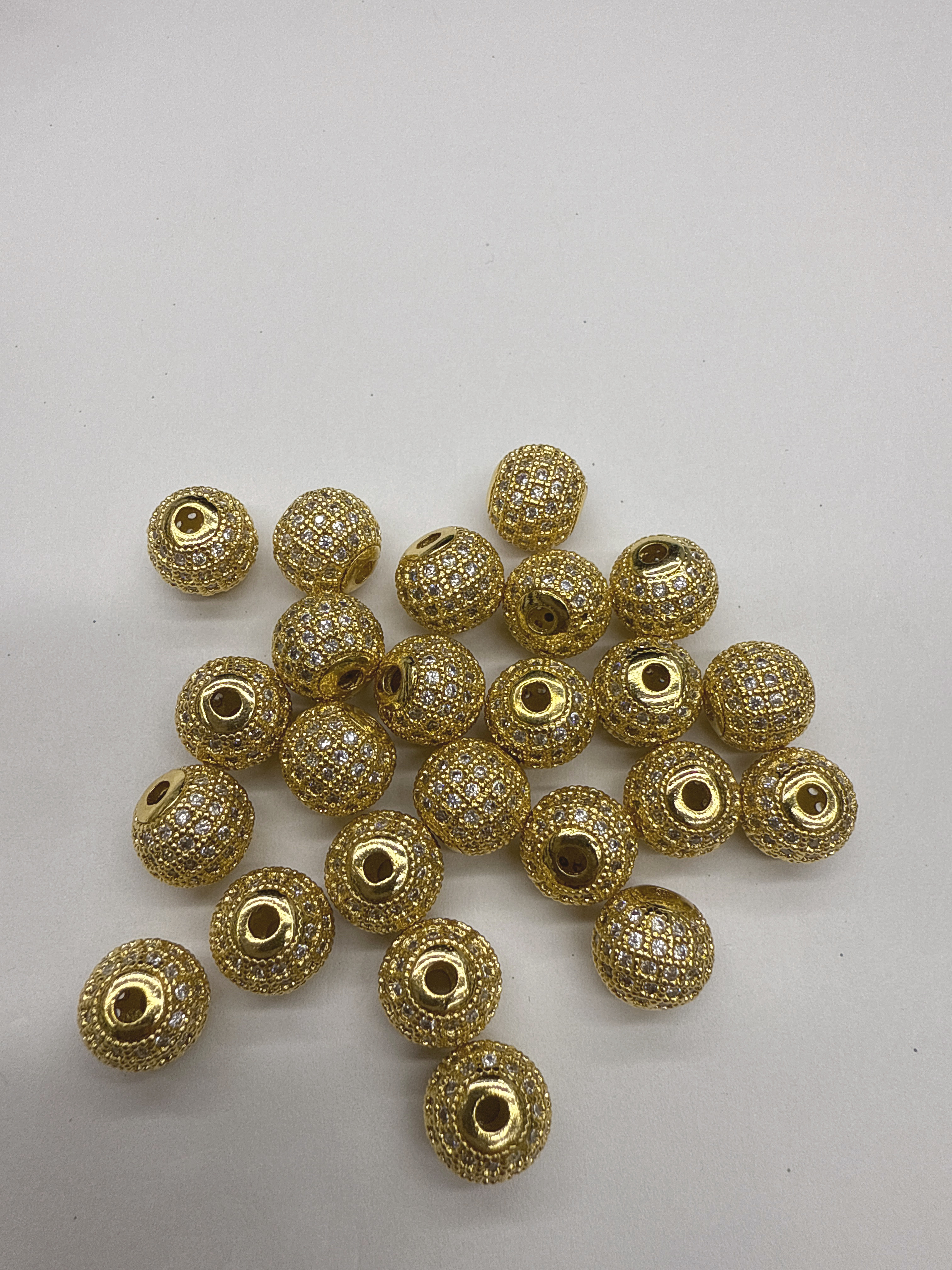 Metal copper accessories zircon spacer beads DIY handcrafted series beads detail image 2