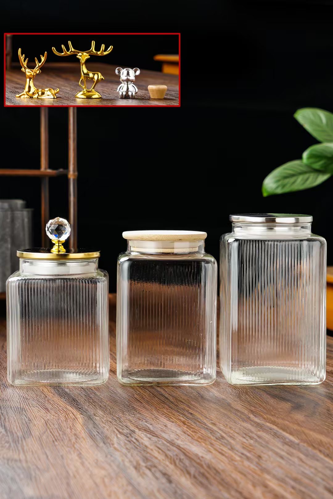 Multi-specification household tableware glass jars, storage jars, sealed dried fruit and tea household glass jars Application Scenario