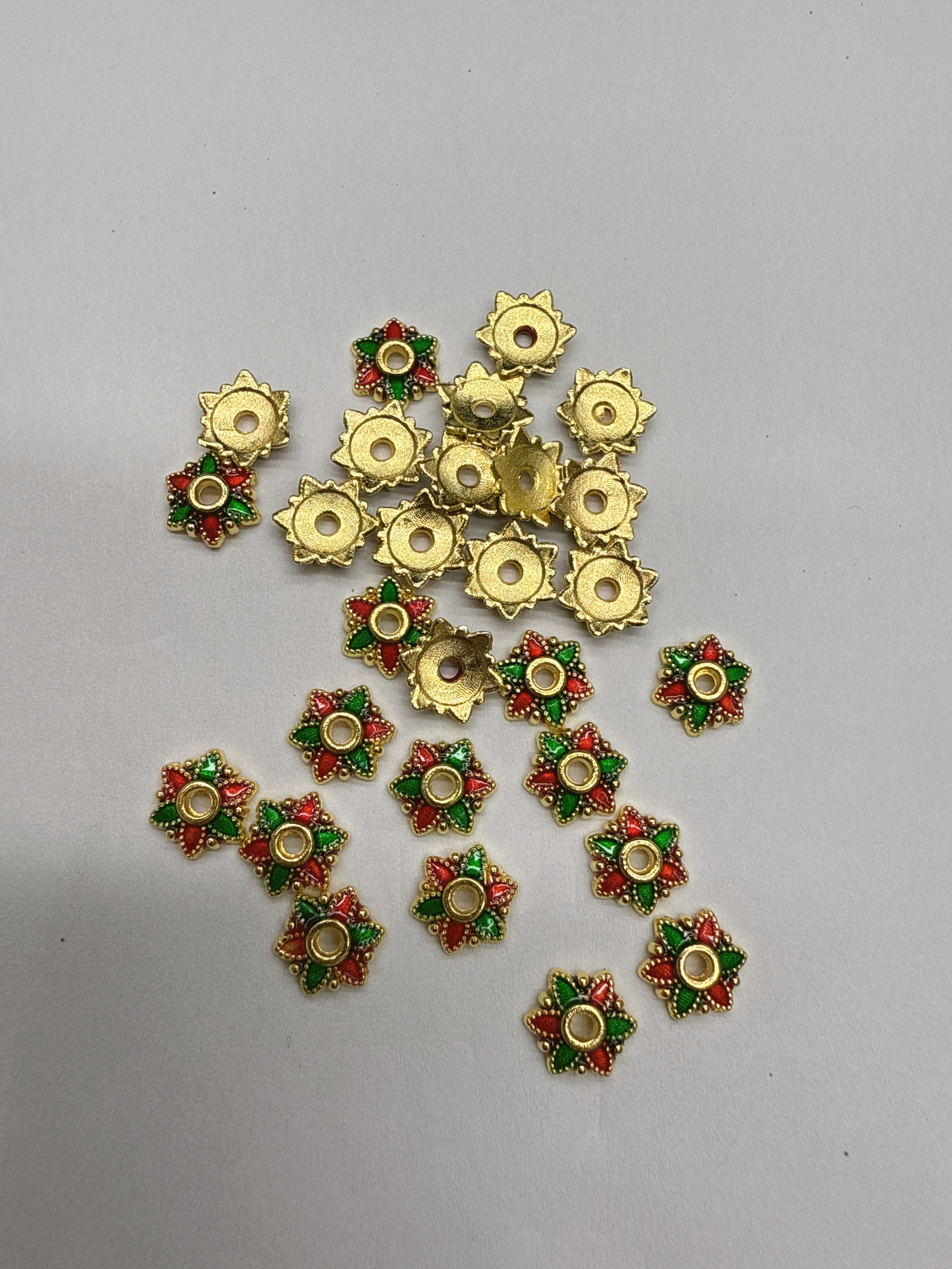 手工DIY彩色滴油花片金属饰品配件