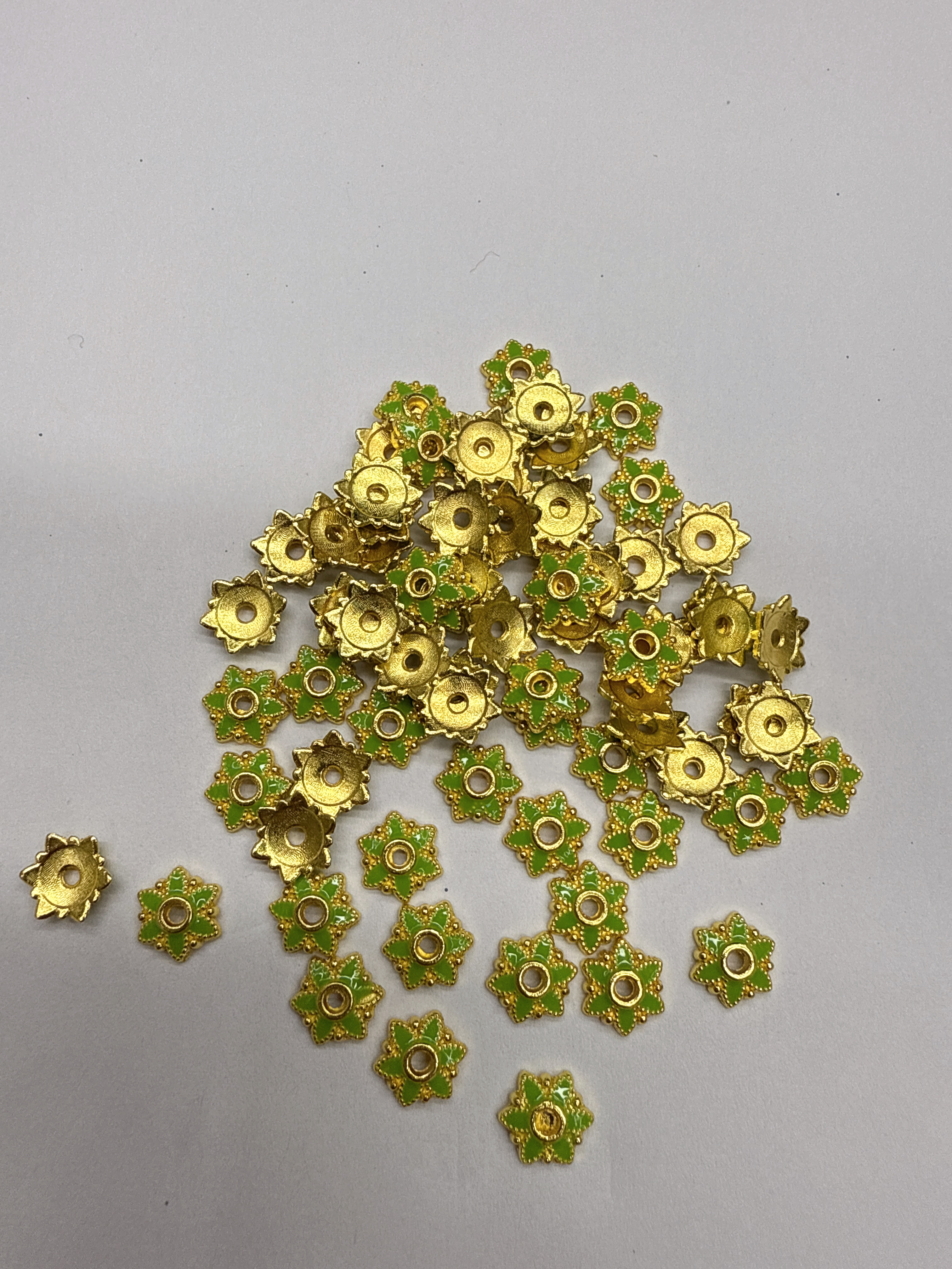 Handmade DIY colored oil drip pattern metal jewelry accessories details Picture
