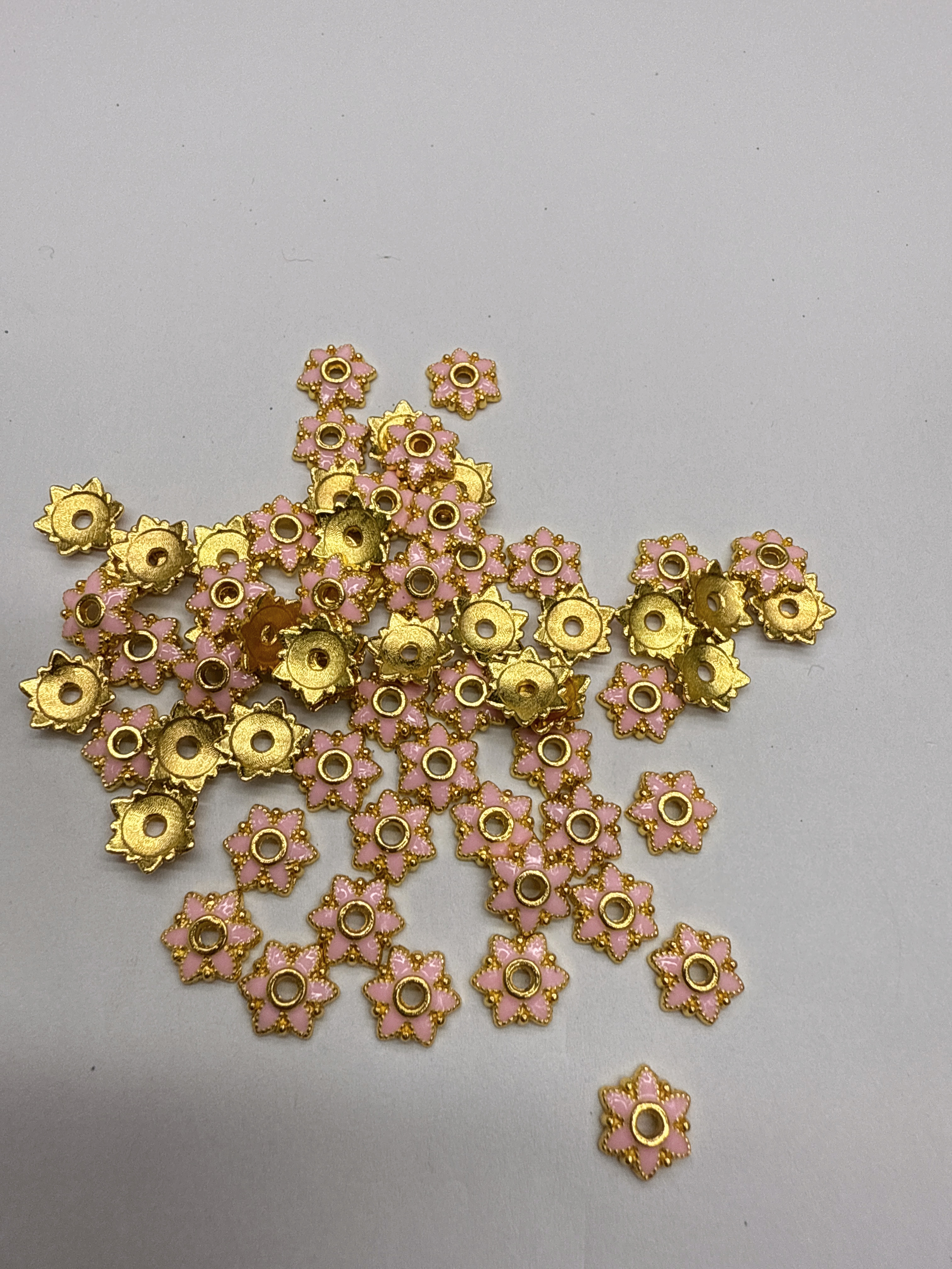 Handmade DIY colored oil drip pattern metal jewelry accessories Specification image