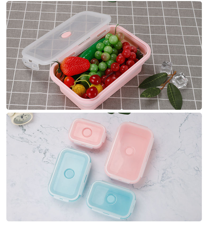 硅胶饭盒上班族微波炉专用加热餐盒套装旅行保鲜盒食品级别便当盒详情图9