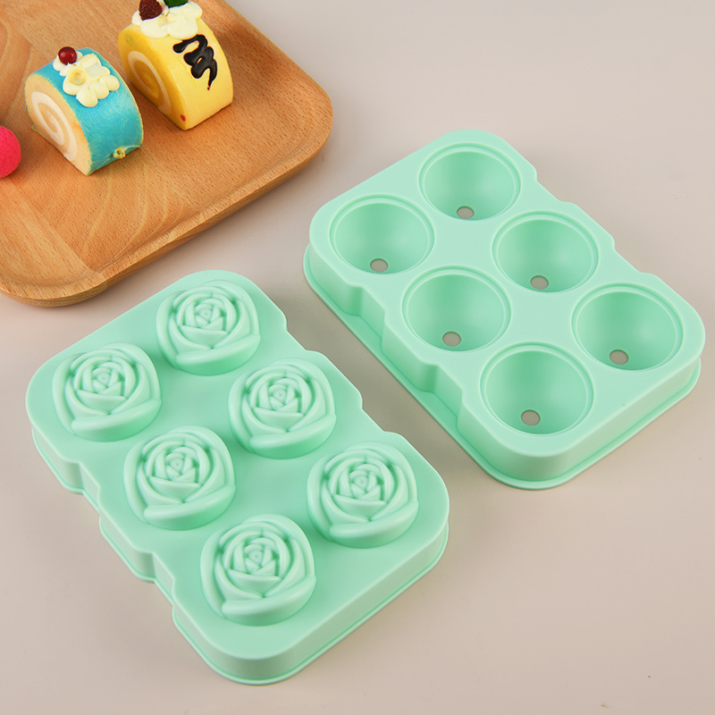 玫瑰硅胶模具蒸钵仔糕米糕模型巧克力糖果奶酪模食品级手工冷冻详情图6