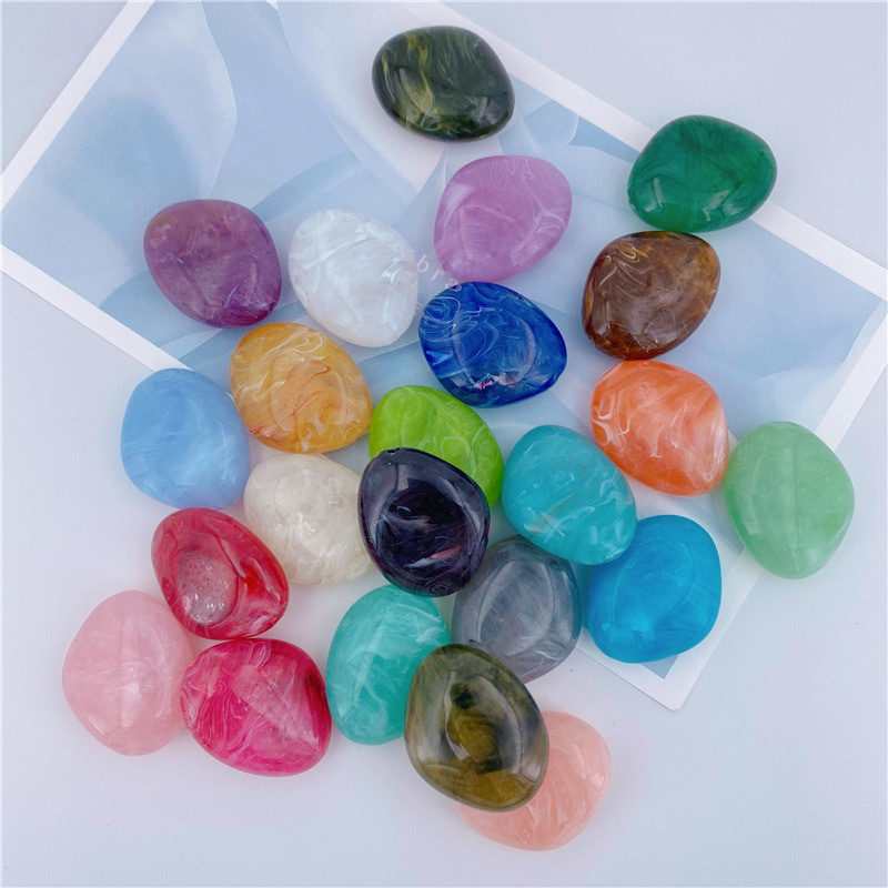 19*23/25*30/30*37mm nubes de acrílico dos colores imitación piedra cuentas de soltar DIY accesorios de ropa detail image 4