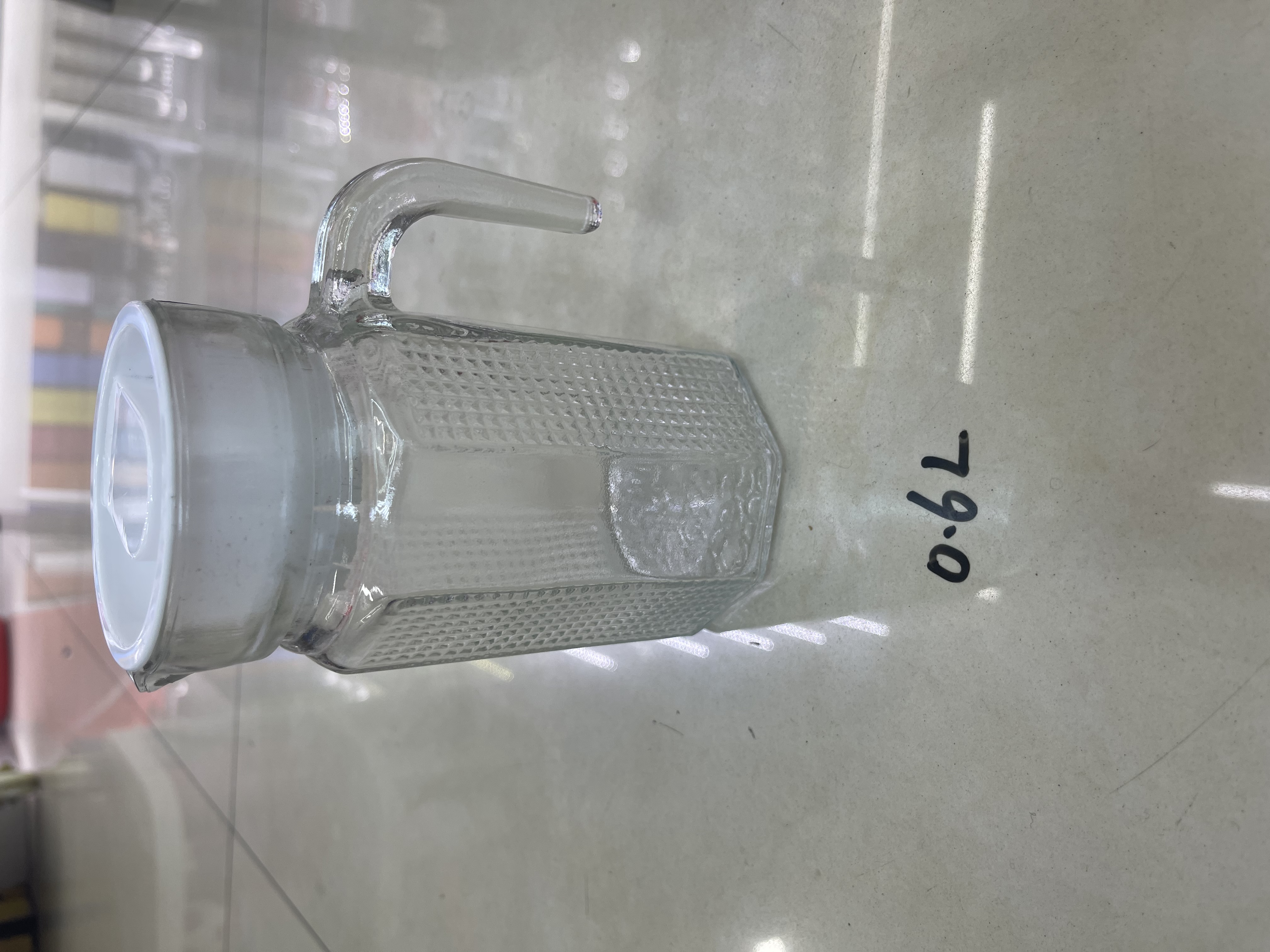 Glass water bottle, juice drink, cold water teapot details Picture