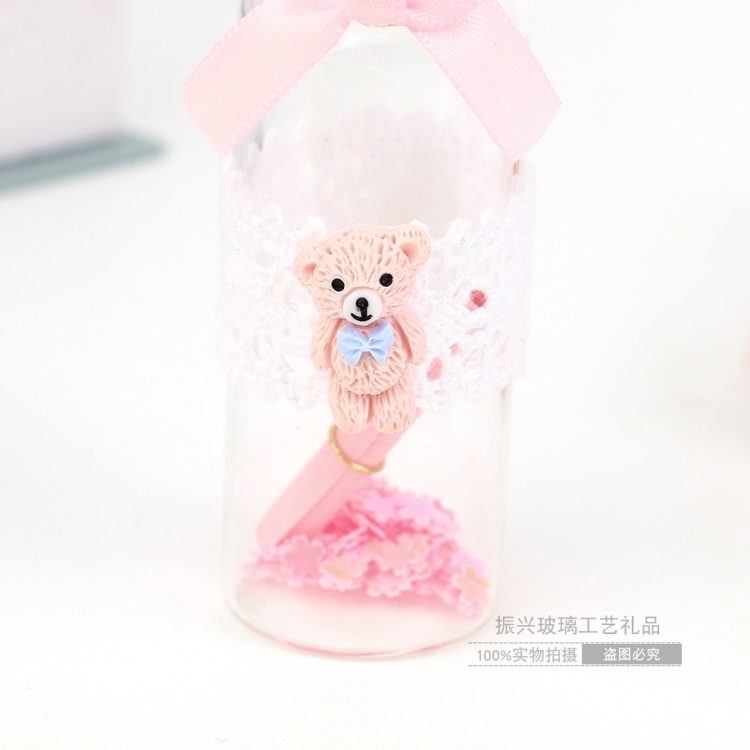 装饰包装木塞玻璃瓶子透明蝴蝶结许愿瓶星空星云漂流瓶卡通小熊详情图8