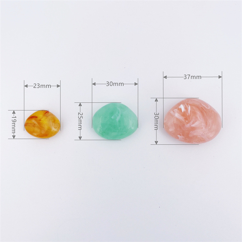 19*23/25*30/30*37mm nubes de acrílico dos colores imitación piedra cuentas de soltar DIY accesorios de ropa detail image 5