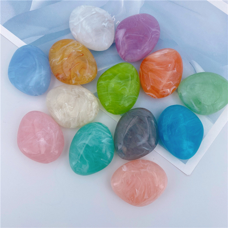 19*23/25*30/30*37mm nubes de acrílico dos colores imitación piedra cuentas de soltar DIY accesorios de ropa detail image 2