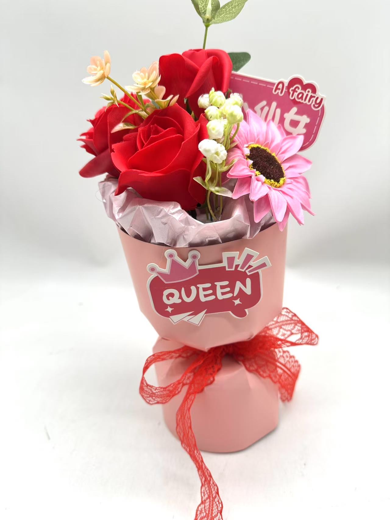 情人节花束高级仿真花艺品 环保无味持久保鲜详情图8