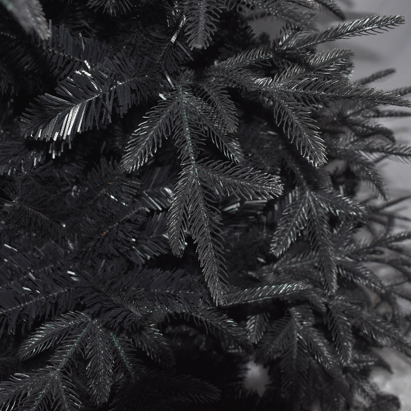 2025新款跨境外贸黑色pe加密树形圣诞树装饰场景布置商场套餐1.8/2.1/3米节日装饰家用公司前台装扮落地详情图2
