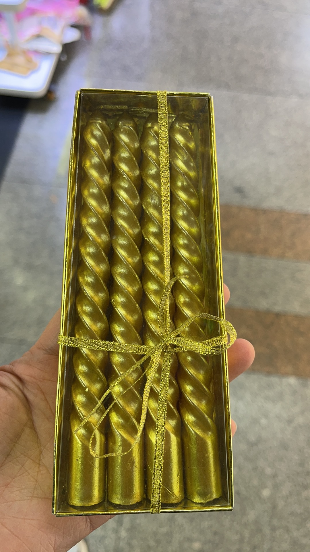 厂家直销10寸2支盒装浸漆加丝杆蜡金银红蓝绿紫蜡烛蜡烛产品图