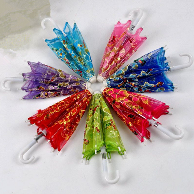 迷你工艺蕾丝伞玩具伞装饰伞影楼摄影道具舞蹈伞景区旅游纪念批发 ，绿色，蓝色，粉色，紫色，红的详情图2