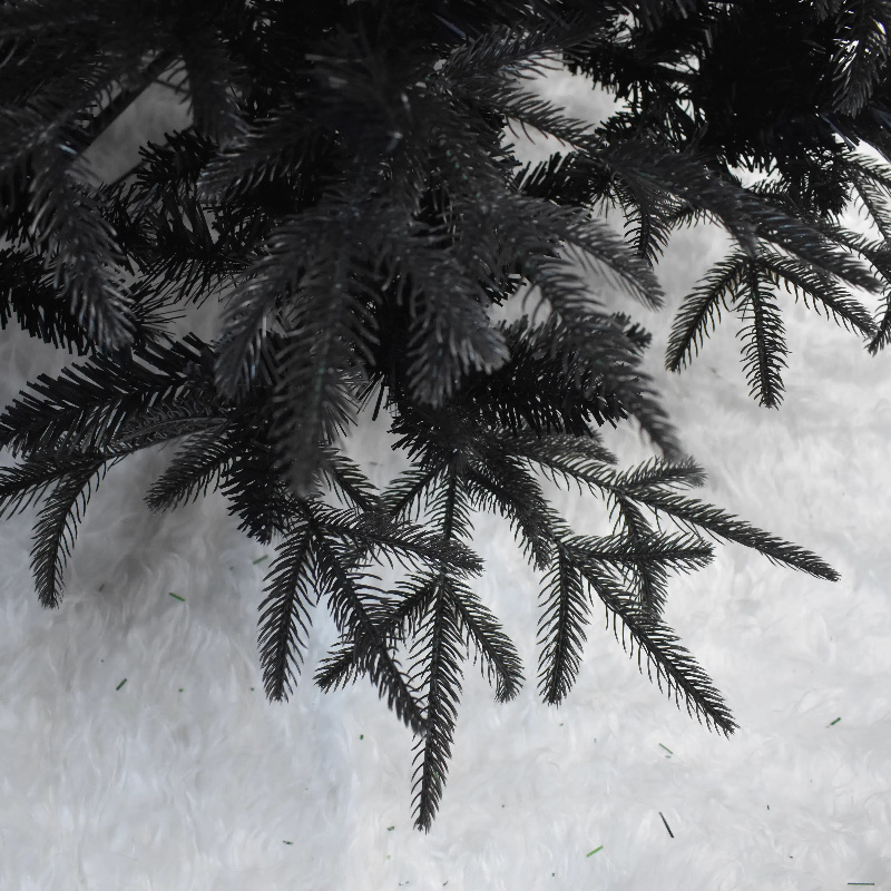 2025新款跨境外贸黑色pe加密树形圣诞树装饰场景布置商场套餐1.8/2.1/3米节日装饰家用公司前台装扮落地详情图5
