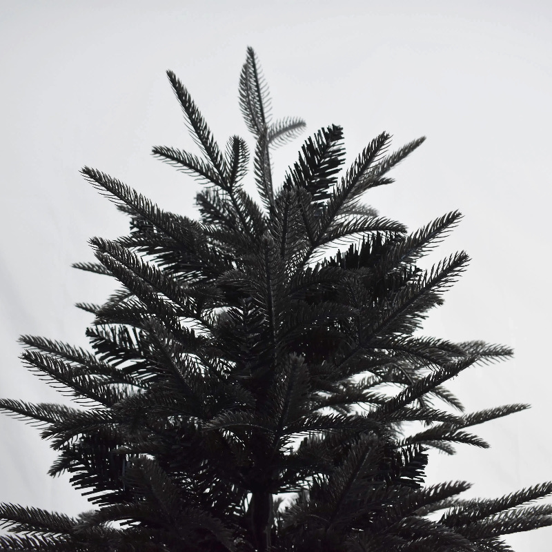 2025新款跨境外贸黑色pe加密树形圣诞树装饰场景布置商场套餐1.8/2.1/3米节日装饰家用公司前台装扮落地细节图