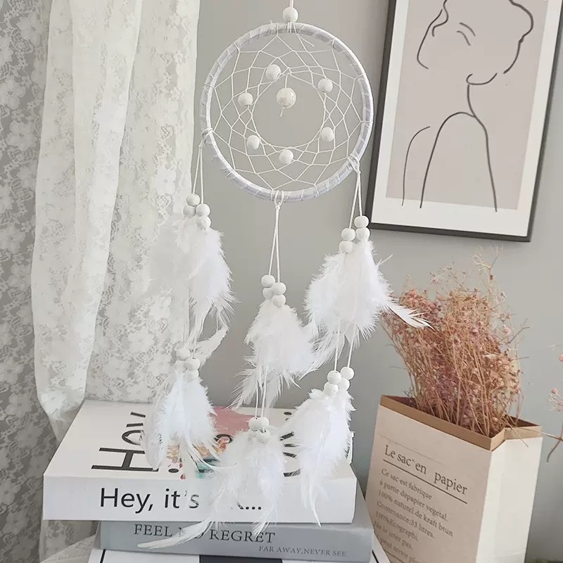 印第安捕梦网羽毛挂件亚马逊家居生日礼物厂家批发一件代发24DC05木制品木制品细节图