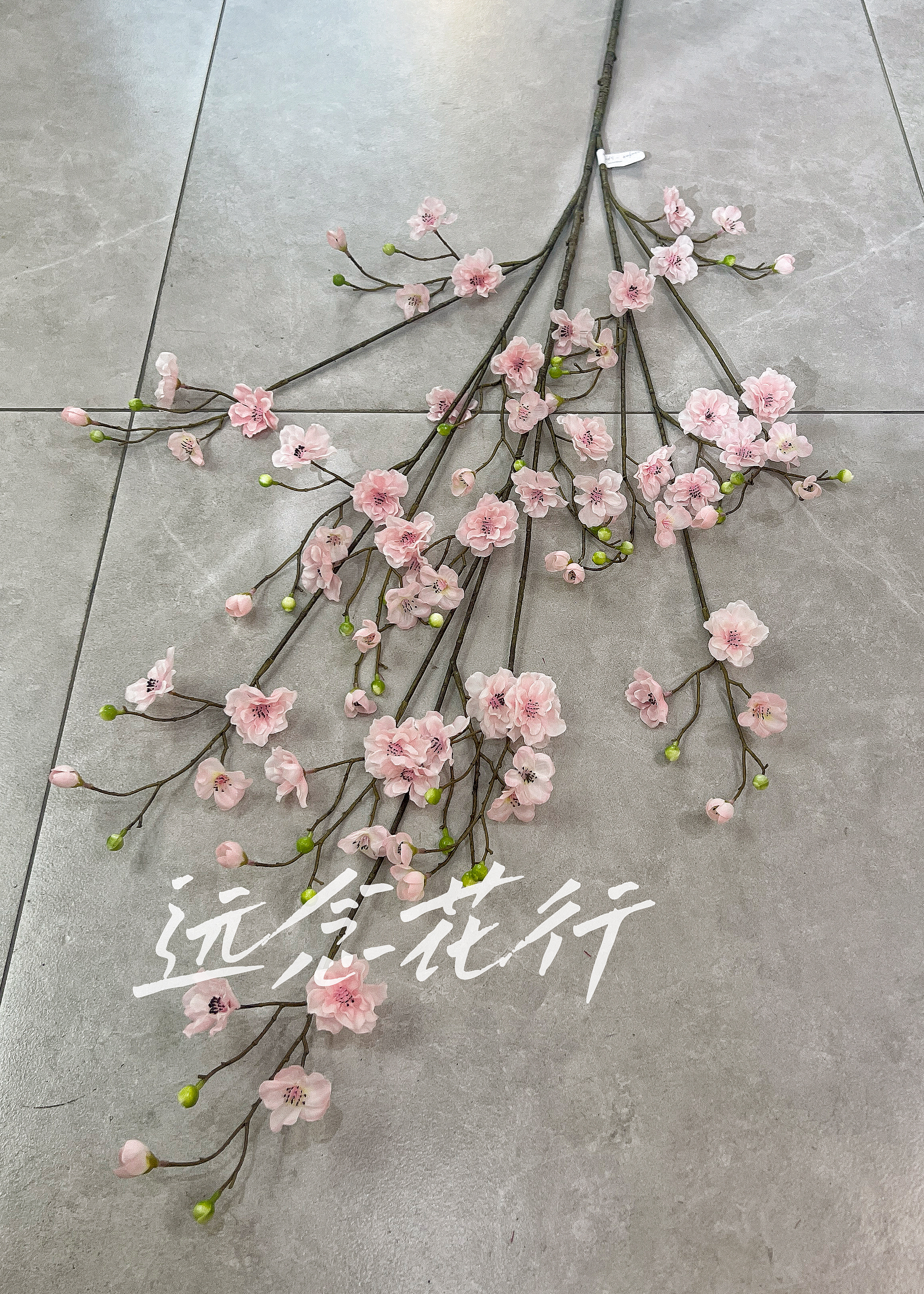 【远念花行】工艺仿真桃花长枝家居美陈装饰花艺仿真花详情图4