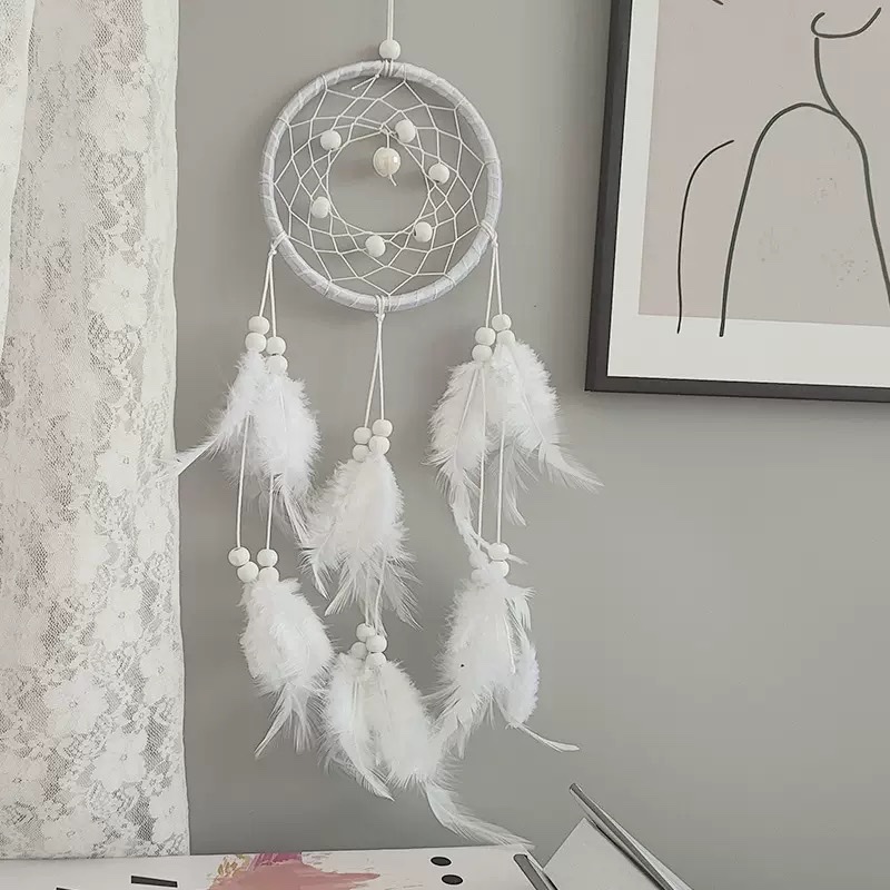 Indian dreamcatcher Feather pendant Amazon Home Birthday gift manufacturer wholesale one-piece consignment 24DC05 wood products Wood products