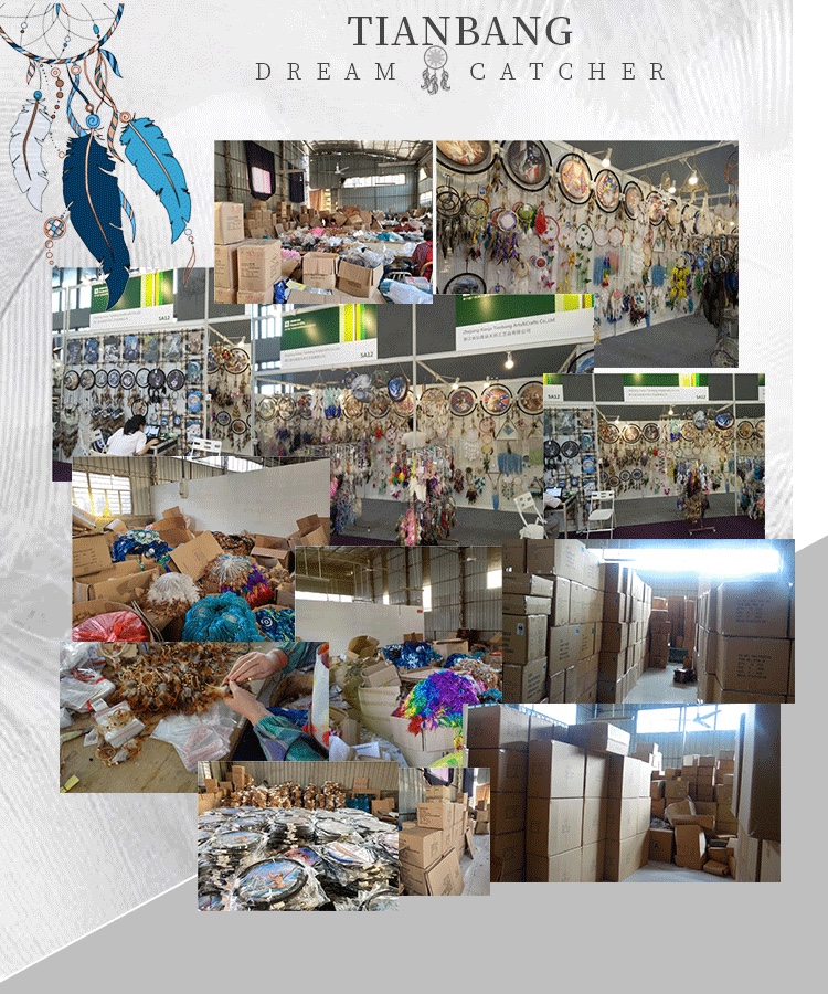 印第安捕梦网羽毛挂件亚马逊家居生日礼物厂家批发一件代发24DC05木制品木制品详情图7