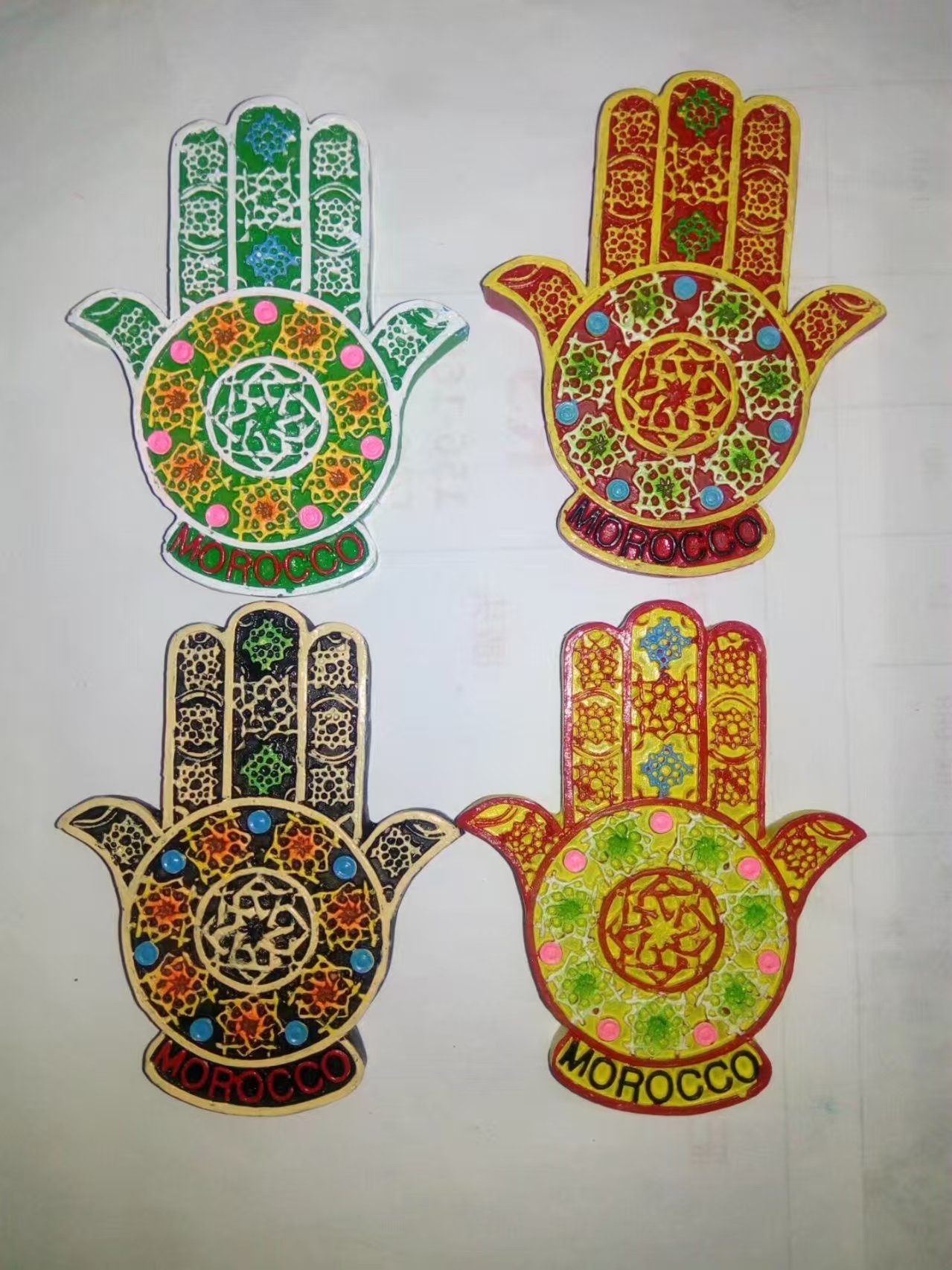 03075 morocco memorial refrigerador pegamento refrigerador pintado detail image 2