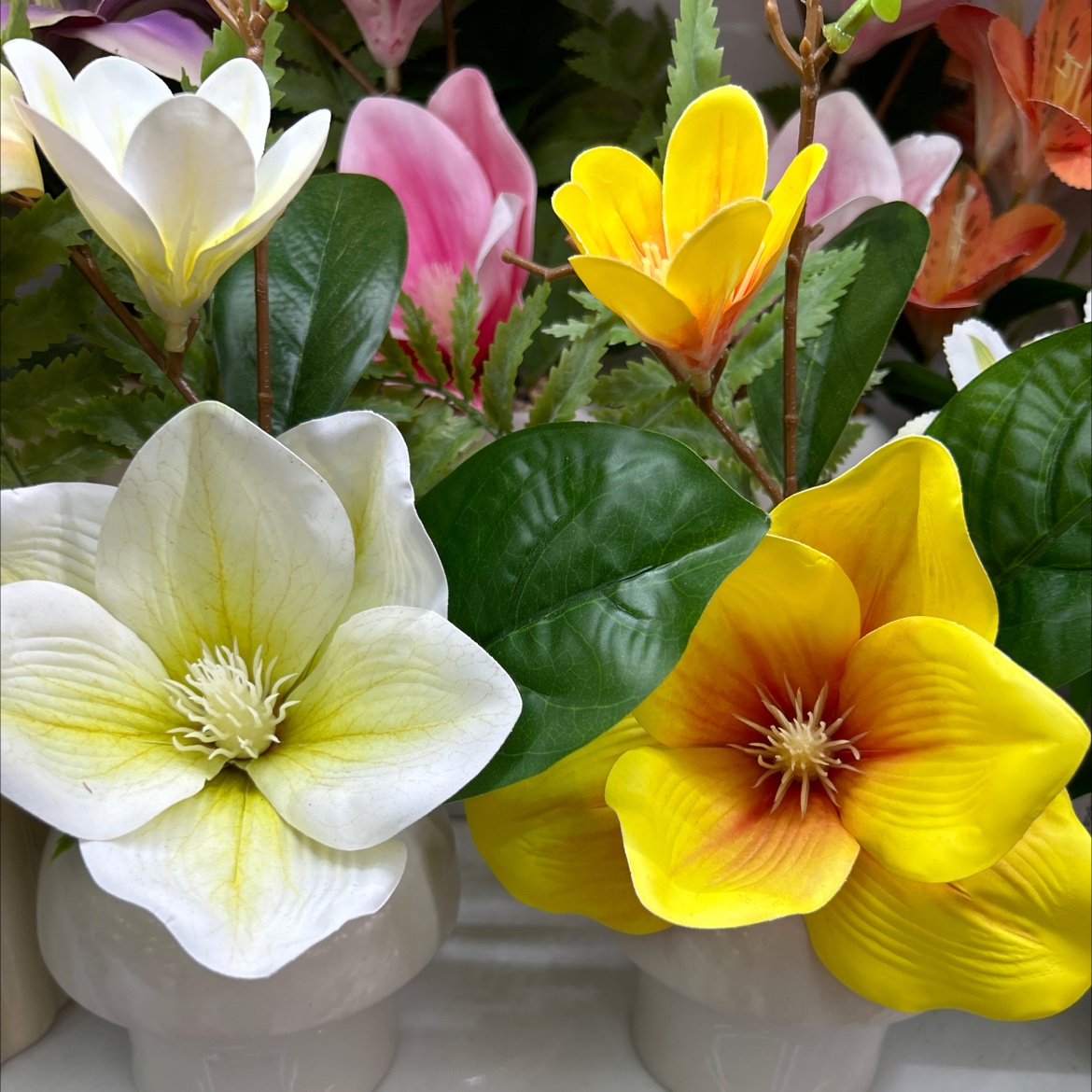 Simulation DIY potted plant set, cement flowerpot, bamboo and wood products, home decoration, green plant potted plants, creative handcrafted potted plants