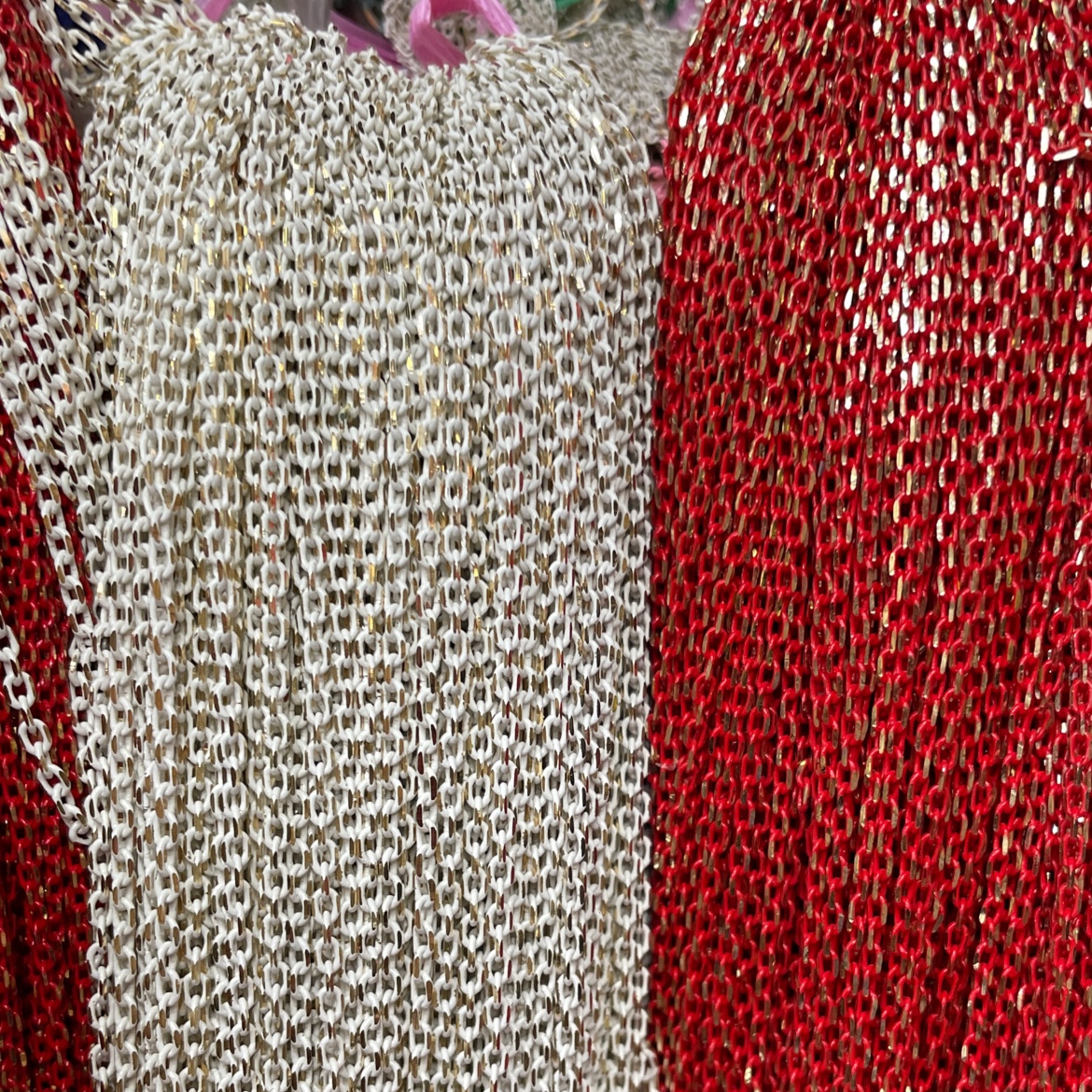 245Sa4Dc 彩色 十字批花彩链 饰品产品图