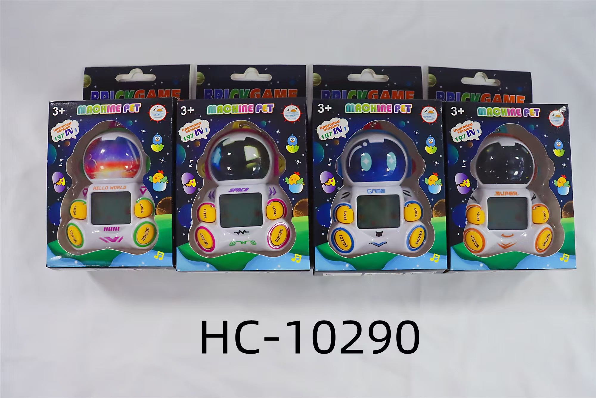 The upgraded 197-in-one multi-language electronic pet with a cartoon color background is suitable for children over 5 years old. It is a children's educational electronic toy product powered by AA batteries detail image 2