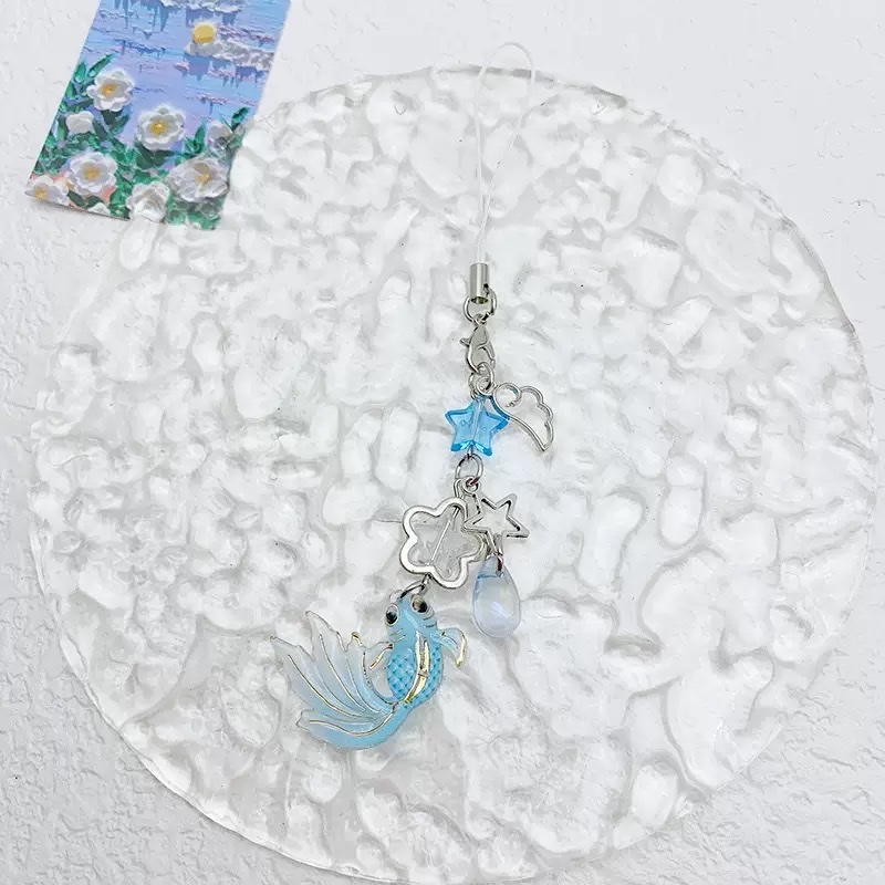 Koi Star beaded mobile phone chain pendant, car and bag all-in-one pendant Item Picture