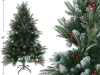 1.5 meters, 1.8 meters, 2.1 meters of mixed trees with white PE, PVC and red pinecones. High-end Christmas trees have beautiful shapes, high density and novel styles details Picture