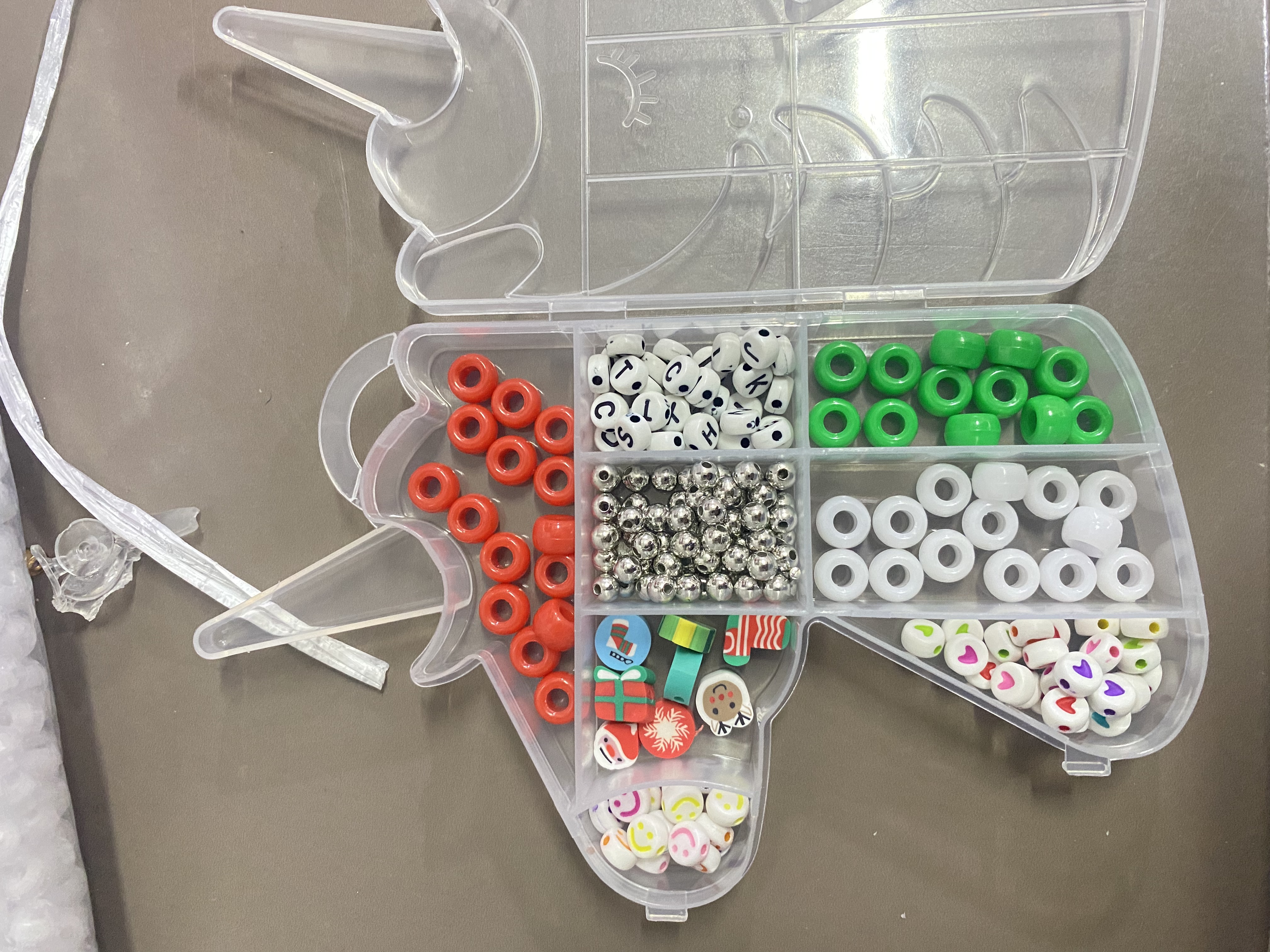 DIY串珠。手串 项链儿童手链 DIY串珠 饰品 项链圣诞亮片配件九字针胸卡夹扣不锈钢十字架朋克木块详情图6