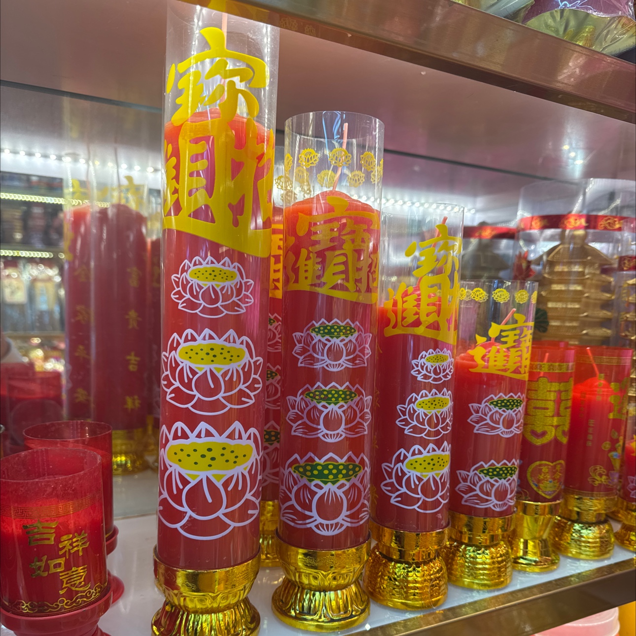 Buddhist pipe-free candle offerings for Buddha, Buddhist ritual offerings, pure handcrafted, long-lasting fragrance, lighting for Buddha red candles, customizable windproof candles, home offerings for Buddha, housewarming offerings details Picture