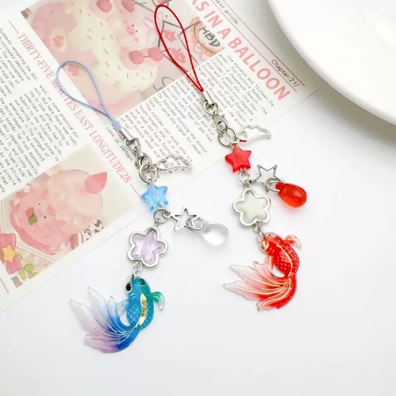 Koi Star beaded mobile phone chain pendant, car and bag all-in-one pendant detail image 2