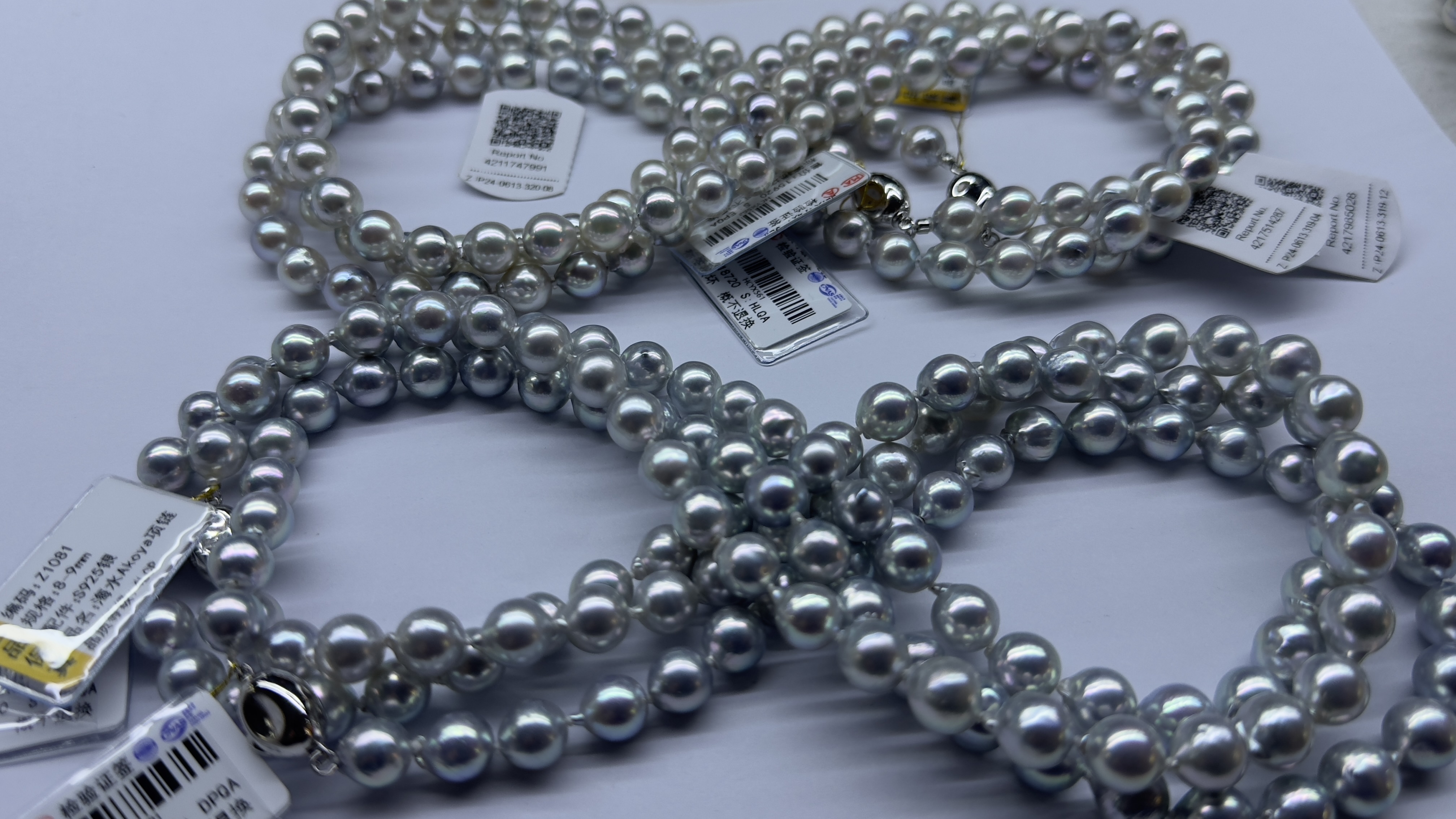 海水珍珠，海水珍珠，有核珍珠，巴洛克，带GUILD大证，海水akoya珍珠详情图6