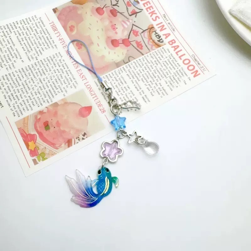Koi Star beaded mobile phone chain pendant, car and bag all-in-one pendant detail image 4