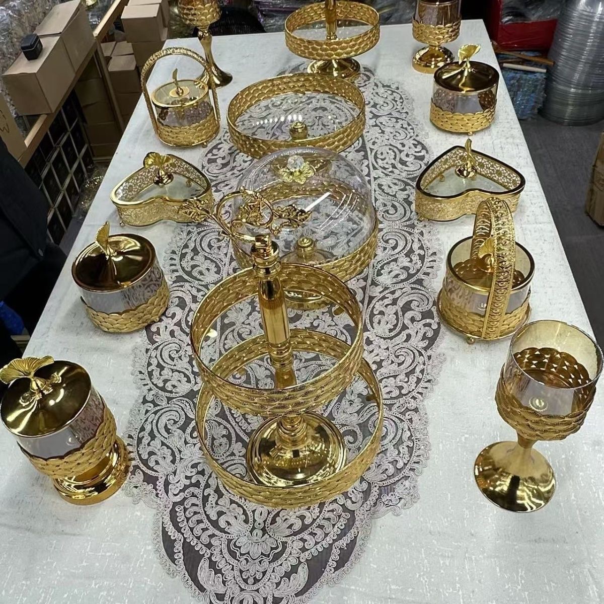 高硼硅烤盘零食碟玻璃蛋糕盘 仿藤编织篮礼盒竹篮 美观耐用厨房必备品