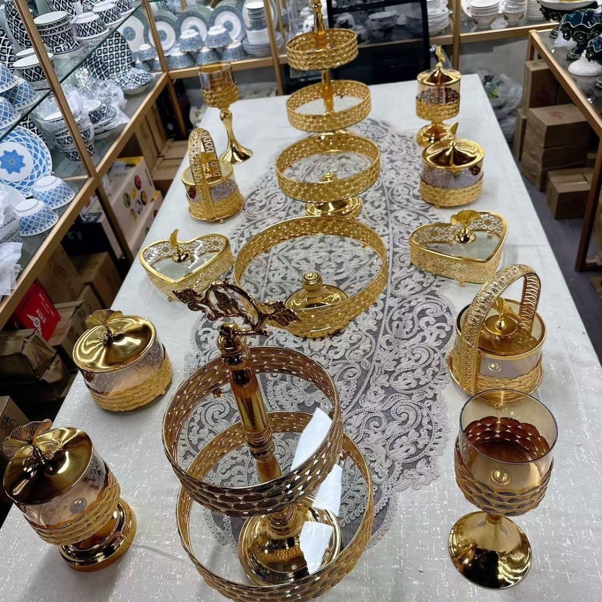 高硼硅烤盘零食碟玻璃蛋糕盘 仿藤编织篮礼盒竹篮 美观耐用厨房必备品产品图